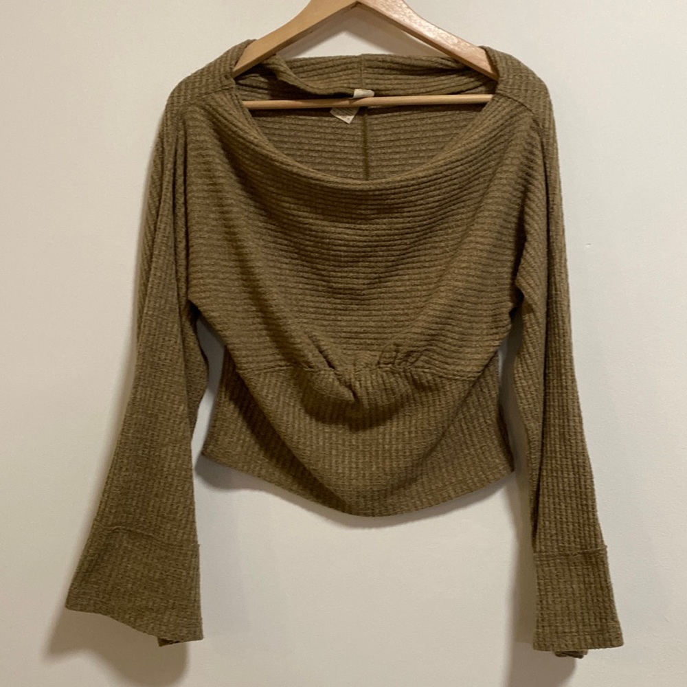 Free People M Crazy on You Thermal Crop Top